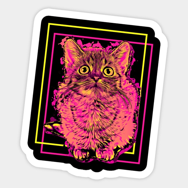 Cutie Cat Sticker by mintedcrafts